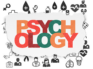 Image showing Health concept: Psychology on Torn Paper background