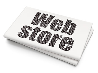 Image showing Web design concept: Web Store on Blank Newspaper background