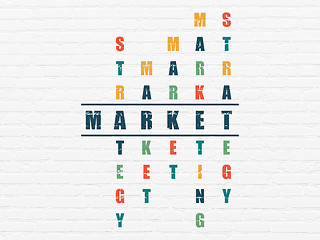 Image showing Advertising concept: Market in Crossword Puzzle