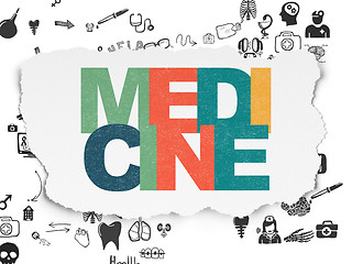 Image showing Healthcare concept: Medicine on Torn Paper background