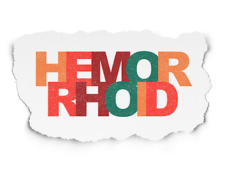 Image showing Healthcare concept: Hemorrhoid on Torn Paper background