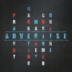 Image showing Marketing concept: Advertise in Crossword Puzzle