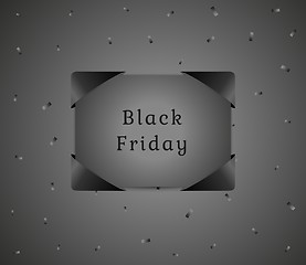 Image showing black friday gift with black confetti