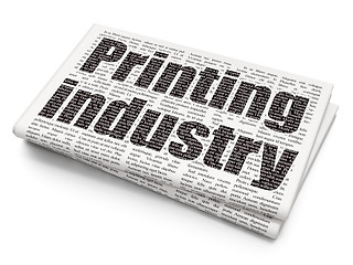 Image showing Industry concept: Printing Industry on Newspaper background