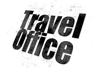 Image showing Travel concept: Travel Office on Digital background