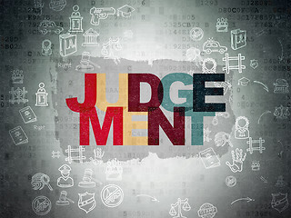 Image showing Law concept: Judgement on Digital Paper background