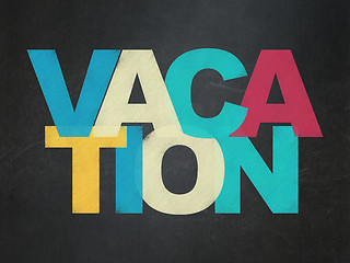 Image showing Vacation concept: Vacation on School Board background