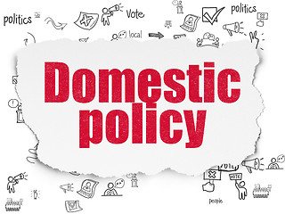Image showing Politics concept: Domestic Policy on Torn Paper background