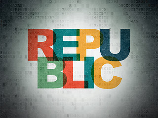 Image showing Political concept: Republic on Digital Paper background