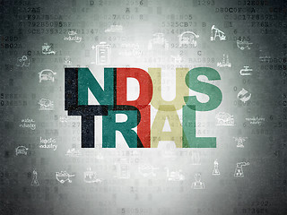 Image showing Manufacuring concept: Industrial on Digital Paper background