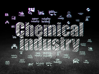 Image showing Industry concept: Chemical Industry in grunge dark room