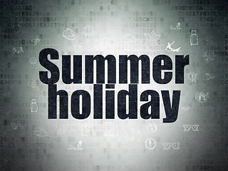 Image showing Travel concept: Summer Holiday on Digital Paper background