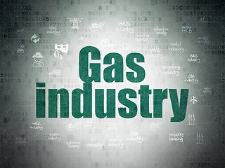 Image showing Manufacuring concept: Gas Industry on Digital Paper background