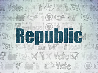 Image showing Politics concept: Republic on Digital Paper background