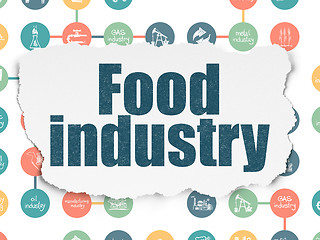 Image showing Industry concept: Food Industry on Torn Paper background