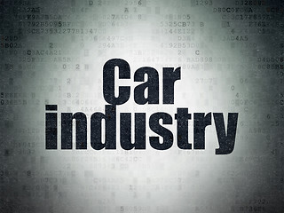 Image showing Manufacuring concept: Car Industry on Digital Paper background