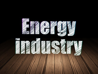 Image showing Industry concept: Energy Industry in grunge dark room