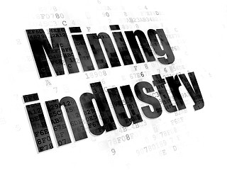 Image showing Manufacuring concept: Mining Industry on Digital background