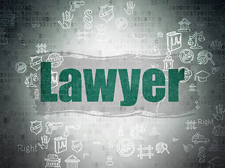 Image showing Law concept: Lawyer on Digital Paper background