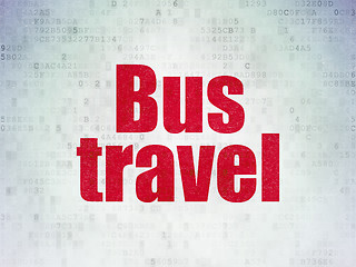 Image showing Travel concept: Bus Travel on Digital Paper background