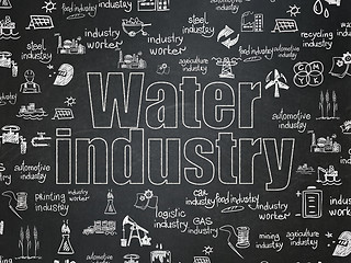 Image showing Industry concept: Water Industry on School Board background