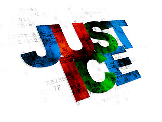 Image showing Law concept: Justice on Digital background