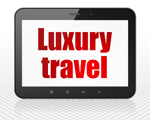 Image showing Tourism concept: Tablet Pc Computer with Luxury Travel on display