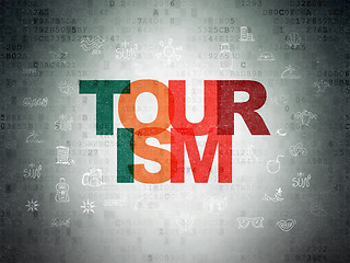 Image showing Travel concept: Tourism on Digital Paper background