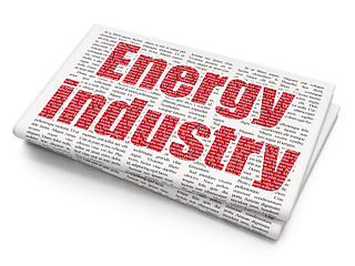 Image showing Industry concept: Energy Industry on Newspaper background