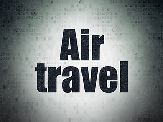 Image showing Tourism concept: Air Travel on Digital Paper background