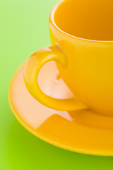 Image showing Yellow coffee cup