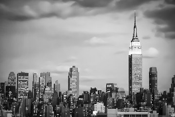 Image showing Empire State Building in Manhattan bw