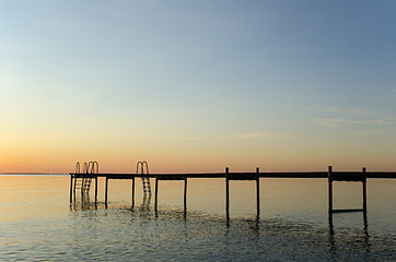 Image showing Bath pier silhouette