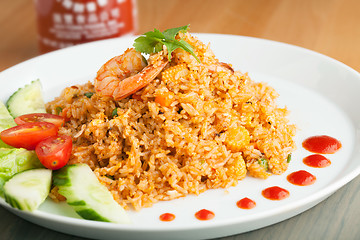 Image showing Sriracha Fried Rice with Shrimp