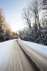 Image showing the winter road  