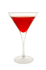 Image showing Red cocktail glass