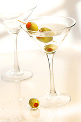 Image showing Martini and olives