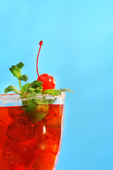 Image showing Red tropical drink