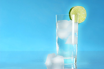 Image showing Glass of cold water