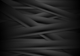 Image showing Black striped corporate abstract background