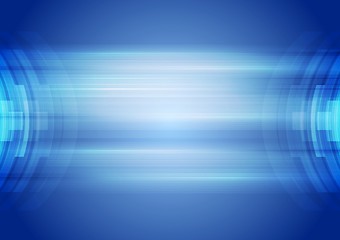 Image showing Abstract blue hi-tech corporate background