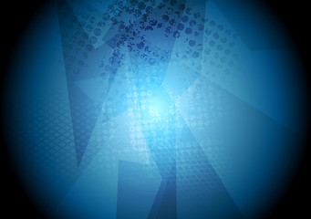 Image showing Dark blue grunge geometric texture design