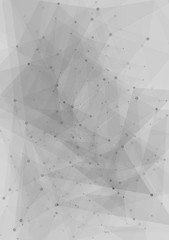 Image showing Abstract tech grey polygonal design