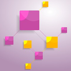 Image showing Graphic minimal design with  bright squares