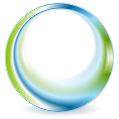 Image showing Bright green blue round circle logo design