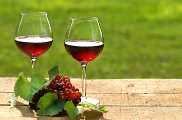 Image showing Wine on a summer day