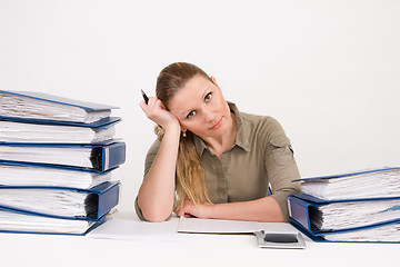 Image showing Successful business woman working