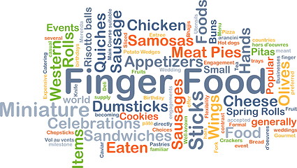 Image showing Finger food background concept