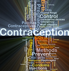 Image showing Contraception background concept glowing