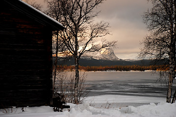 Image showing mountain over lake
